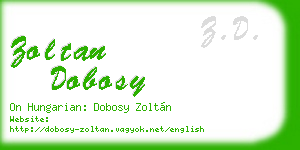 zoltan dobosy business card